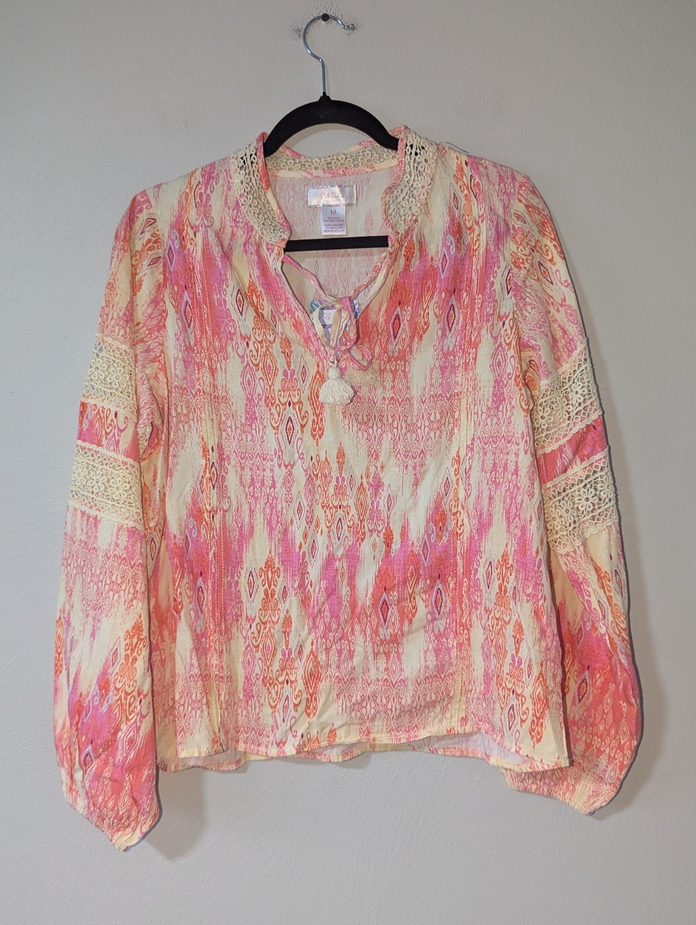 M‎ NWT Stella Parker Collection Printed Long Sleeve Top